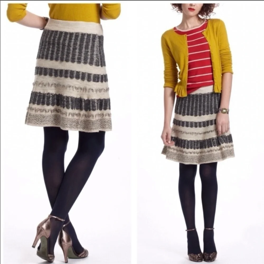 ANTHROPOLOGIE SPARROW Wool Blend Vermatt Sweater Skirt—SZ. XS